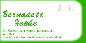 bernadett hepke business card